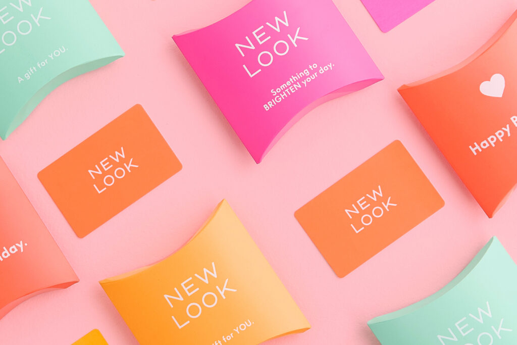 New Look gift card packaging printing services
