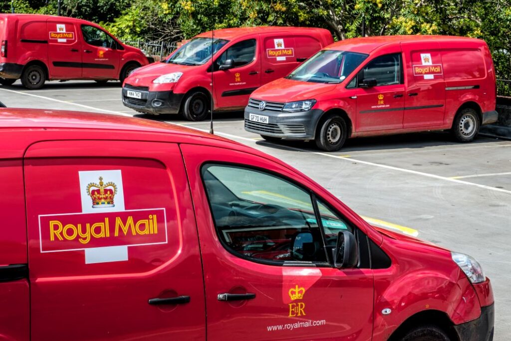 Royal Mail post van business direct mailing